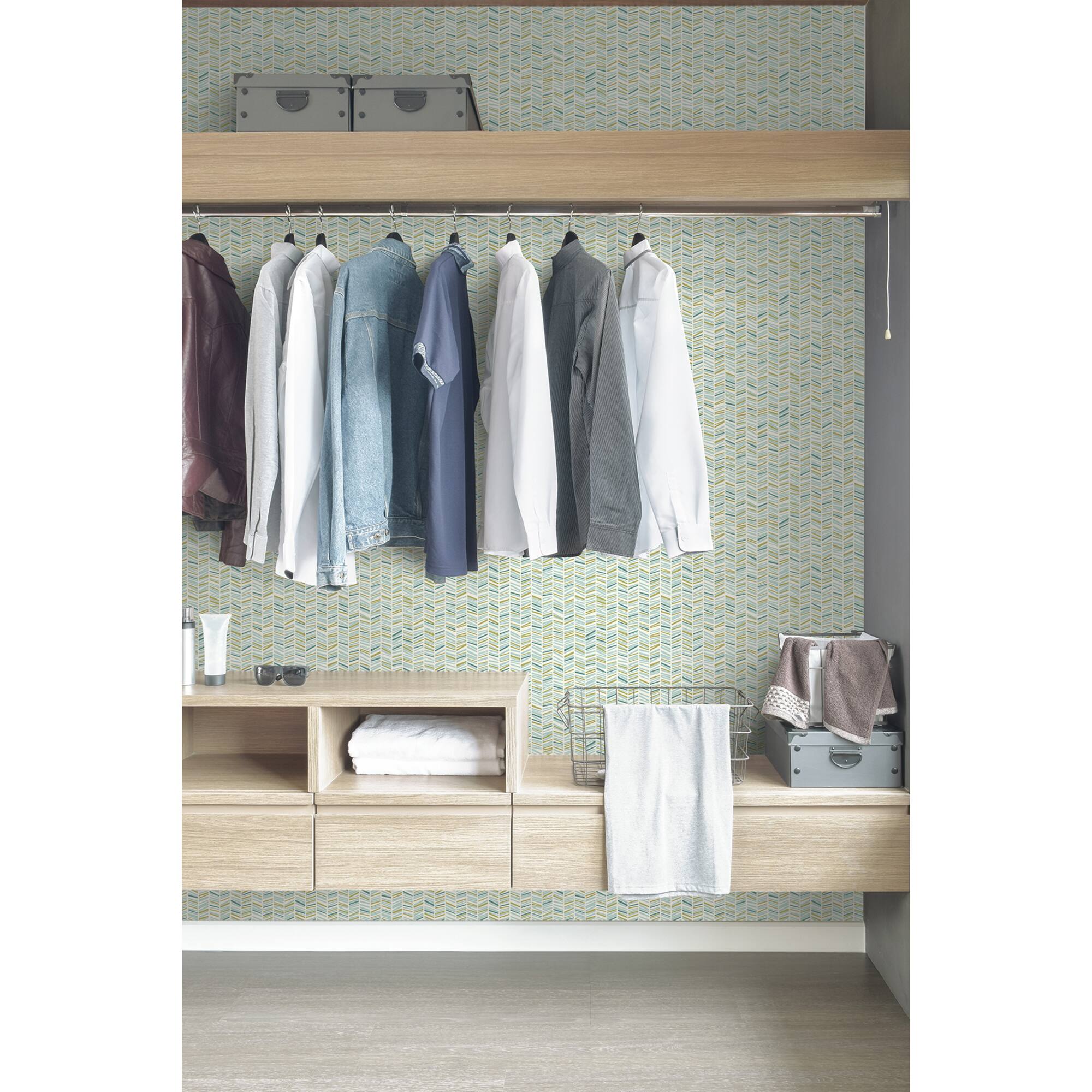 My Style Ivan Broken Chevron Peel & Stick Wallpaper
